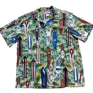 RJC Hawaiian Surf Board Print Shirt